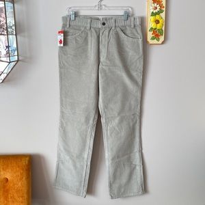 NWT Vintage Cream Beige Corduroy Pants Jeans Unisex Straight Cut Flare Canada